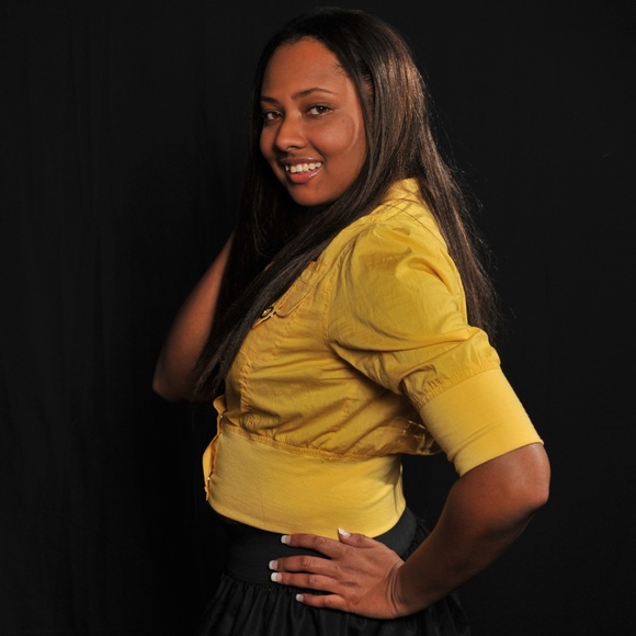 Too Hot Womens Large Yellow Snap Button Lightweight 3/4 Sleeve Utility Jacket - Picture 5 of 12